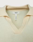 OBJECT - Beige - Objthess L/S V-Neck Knit Polo Noos
