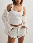 One Teaspoon - Hvit - Bandits Low Waist Denim Short
