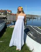 Only - Hvit - Onllou Life Emb Smock Ankel Dress P