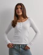 Pieces - Hvit - Pckitte Ls Top Noos Bc