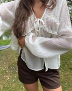 Nelly - Hvit - Effortless Crincle Blouse