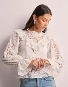 Nelly - Hvit - Delicate Lace Blouse