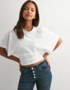 Nelly - Hvit - Round Neck Wide Sleeve Tee