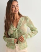 Nelly - Grønn - Delicate Lace LS Top
