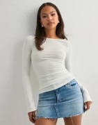 Nelly - Hvit - Ultra Soft Boat Neck Top