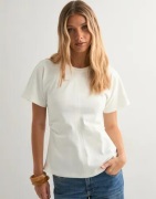 Only - Hvit - Onlmarie Life S/S Ruching Top Jrs N