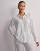 Selected Femme - Hvit - Slfviva Ls Shirt Noos