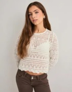 Only - Hvit - Onlelke Life Ls Pullover Knt Noos