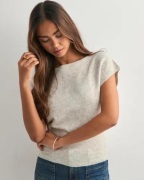 Nelly - Beige - Wide Neck Knit Top