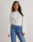 Pieces - Hvit - Pcalli Ls O-Neck Top