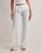 Nelly - Hvit - Broderie Anglais Tie Pants