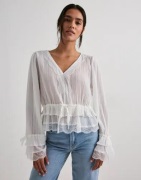 Vero Moda - Hvit - Vmfeline Ls Short Top Exp