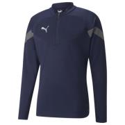 PUMA Treningsgenser teamFINAL 1/4 Glidelås - Navy/Grå/Sølv