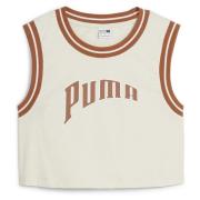 PUMA Crop Top Team - Hvit/Brun