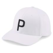 P Cap Hvit Glow-Black