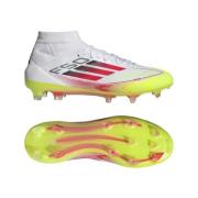 adidas F50 Pro Mid FG Pure Victory - Hvit/Lucid Red/Gul Dame