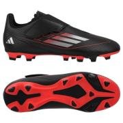 adidas F50 Club Velcro FxG Stealth Victory - Svart/Grå En/Lucid Red Ba...