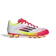 adidas F50 League MG Pure Victory - Hvit/Sort/Gul Barn