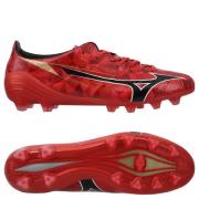 Mizuno Alpha II Made in Japan FG Ruby Red - MORELIA 40th Red/Svart/Gul...