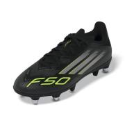 adidas F50 League SG Electric Stealth - Svart/Metall/Lucid Sitron Barn