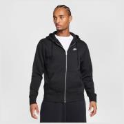 Nike Hettegenser Club Full Zip - Svart/Hvit