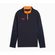 PUMA Treningsskjorte IndividualCUP 1/4 glidelås - Navy/Glødende rød/Va...
