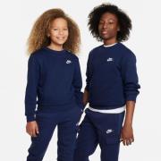 Nike Genser NSW Club Fleece Crew - Navy/Hvit Barn