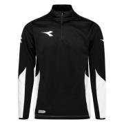 Diadora Treningsgenser Equipo 1/2 Zip - Sort/Hvit Barn